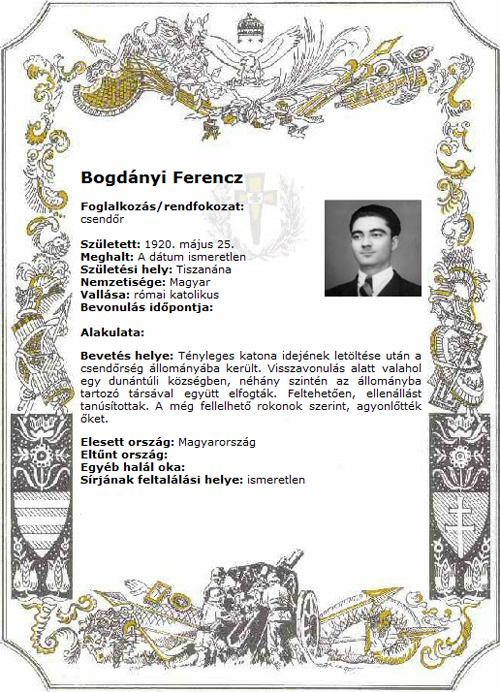 Bogdányi Ferencz
